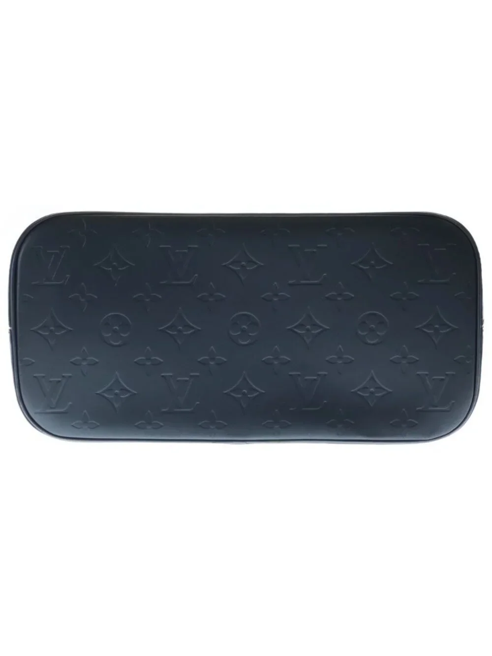 Louis Vuitton Monogram Matte Stockton Tote Metallic Navy Leather Silver